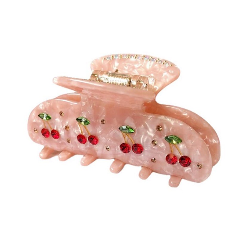 Kẹp Tóc Hình Trái Cherry Đính Đá Cho Nữ