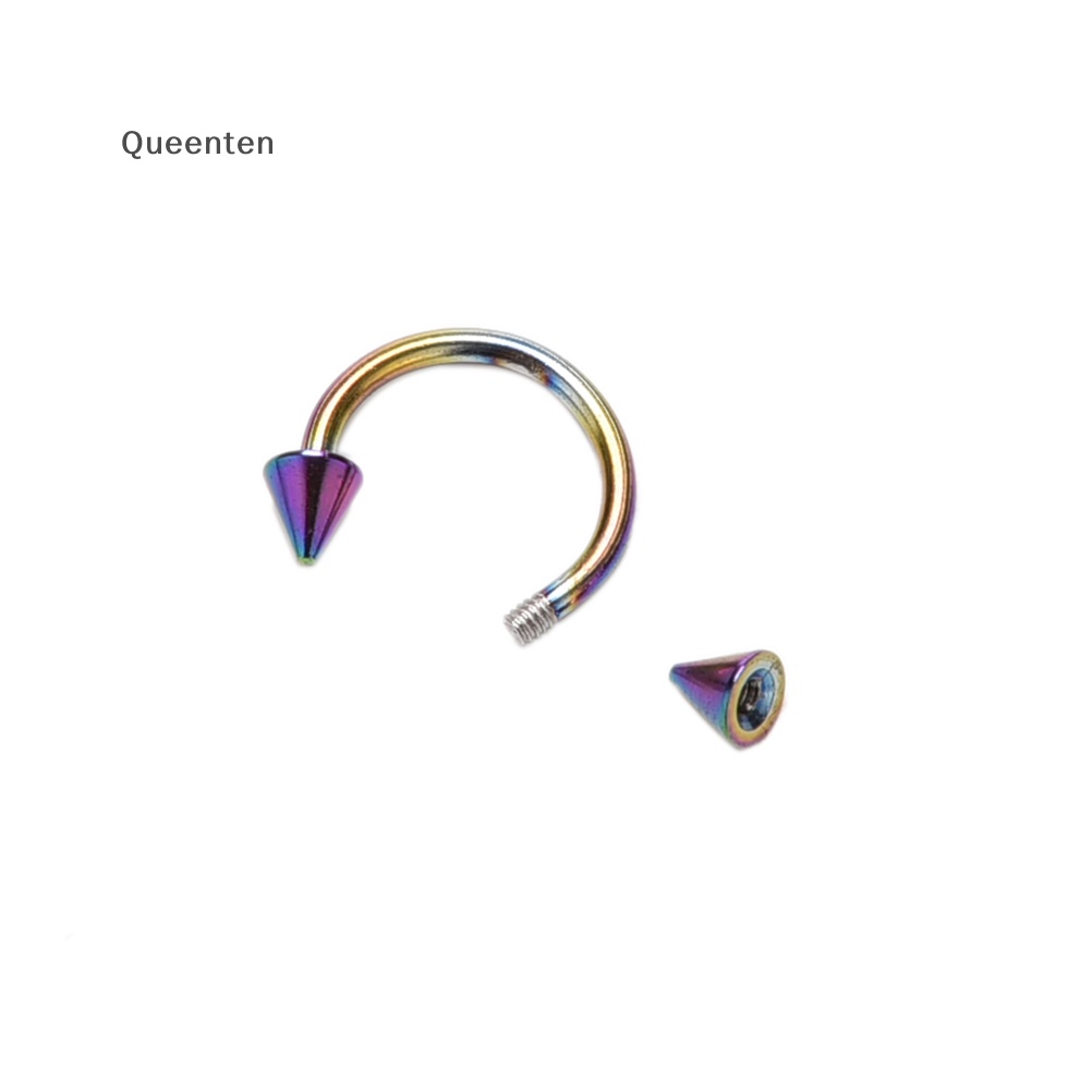 1 X Khuyên Mũi Thép Không Gỉ Trang Sức Cho Cơ Thể Móng Ngựa QT