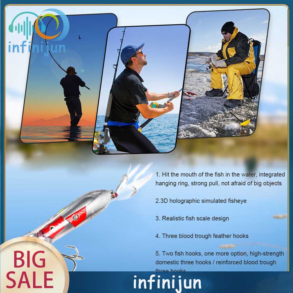 Mồi Giả Câu Cá Bằng Nhựa Phát Quang 10.5cm / 28g