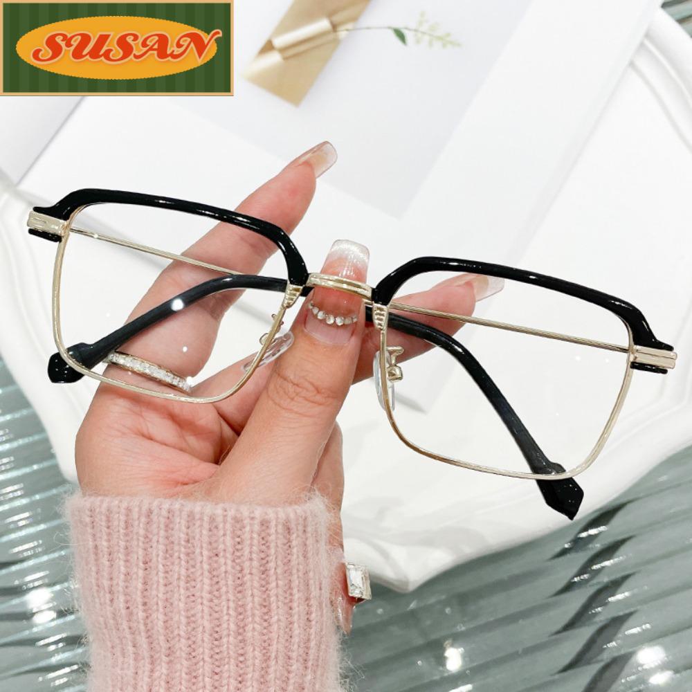 Kính Đọc Sách Nửa Gọng Vuông Thoải Mái Chống Ánh Sáng Xanh Cho Nam Và Nữ