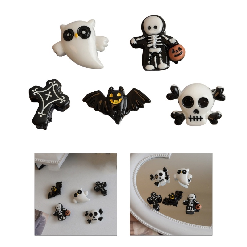 Kẹp Tóc Mini Hình Đầu Lâu Cánh Chéo Phong Cách Harajuku Cho Nữ