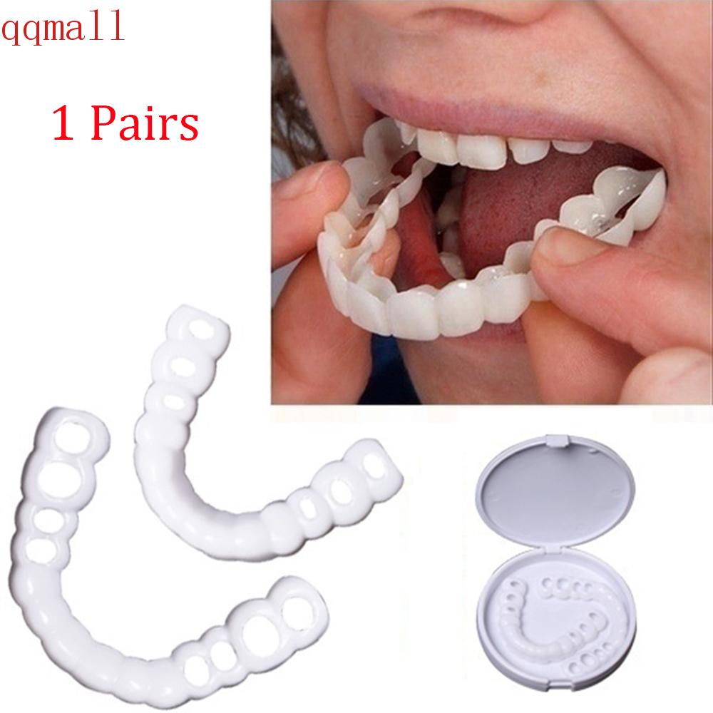 Qqmall Vỏ Bọc Răng Giả Hình Mặt Cười Thoải Mái Vừa Vặn