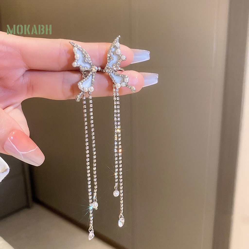 1 Đôi Khuyên Kẹp Vành Tai Không Cần Khoan Lỗ Đính Đá Và Ngọc Trai Giả Thời Trang Cho Nữ