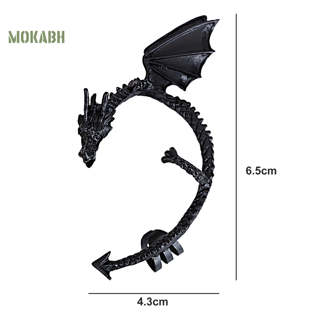 1 Khuyên Kẹp Vành Tai Hình Rồng Phong Cách Hip Hop Gothic Punk Thời Trang