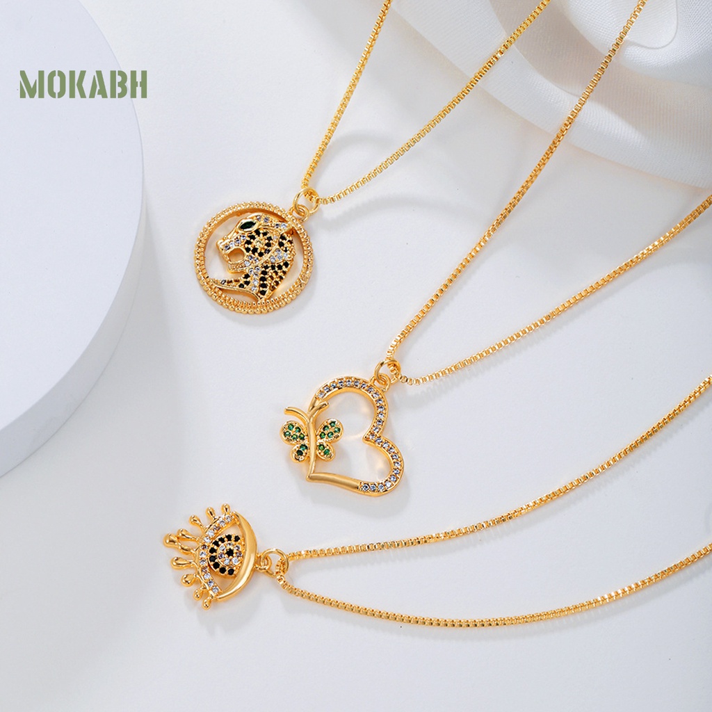 [Mới] Vòng cổ Mặt Đá Zirconia Tinh Tế Sáng Bóng Mạ Điện Chống Phai Màu Trang Sức