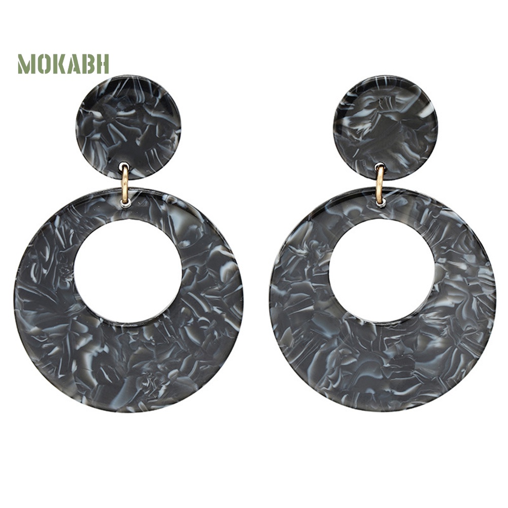 Bông Tai Hình Tròn Rỗng Phong Cách Vintage Thời Trang Dự Tiệc Cho Nữ