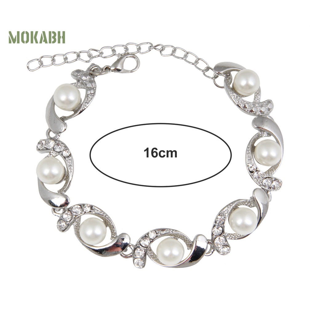 [Mới] Vòng Đeo Tay Mạ Điện Đính Kim Cương Giả Sang Trọng Sáng Bóng Có Thể Điều Chỉnh Trang Sức Cho Nữ