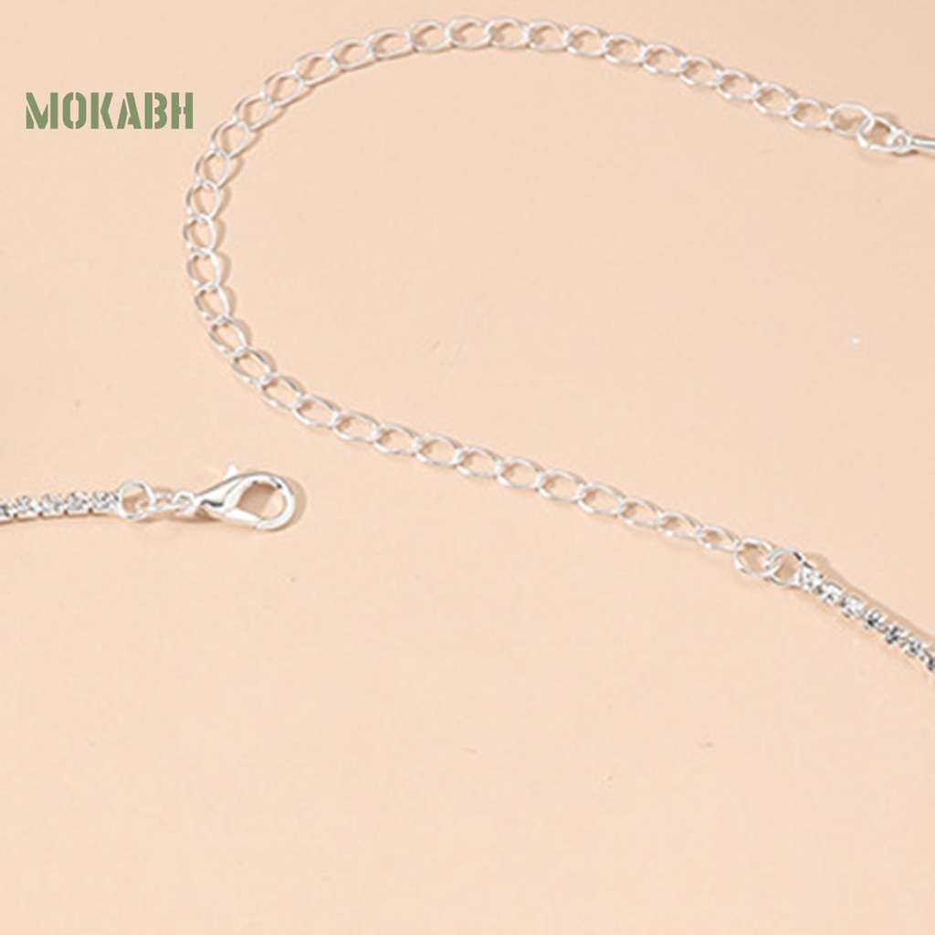 Bộ Vòng cổ + Bông Tai Đính Đá Hình Giọt Nước Lấp Lánh Sang Trọng Cho Nữ