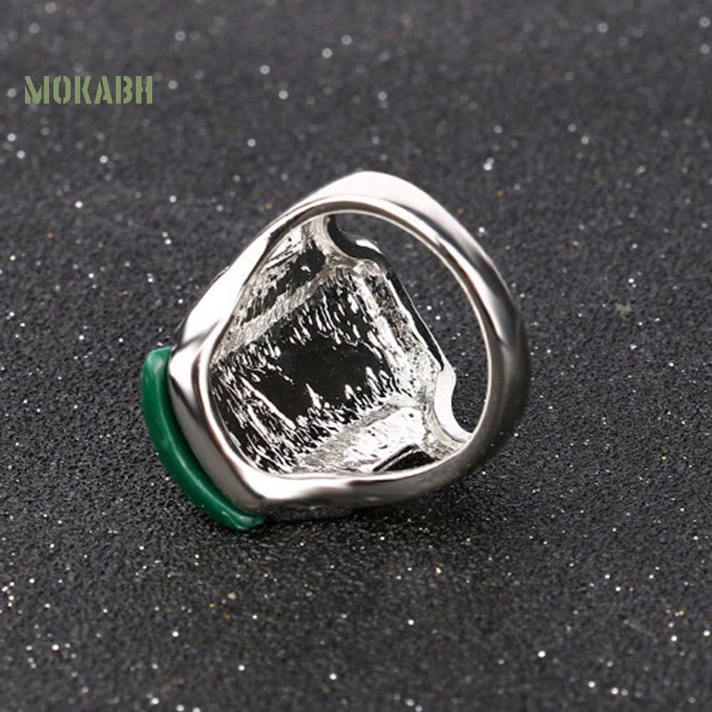 Nhẫn Đính Đá Resin Phong Cách Bohemia Cổ Điển Cho Nữ