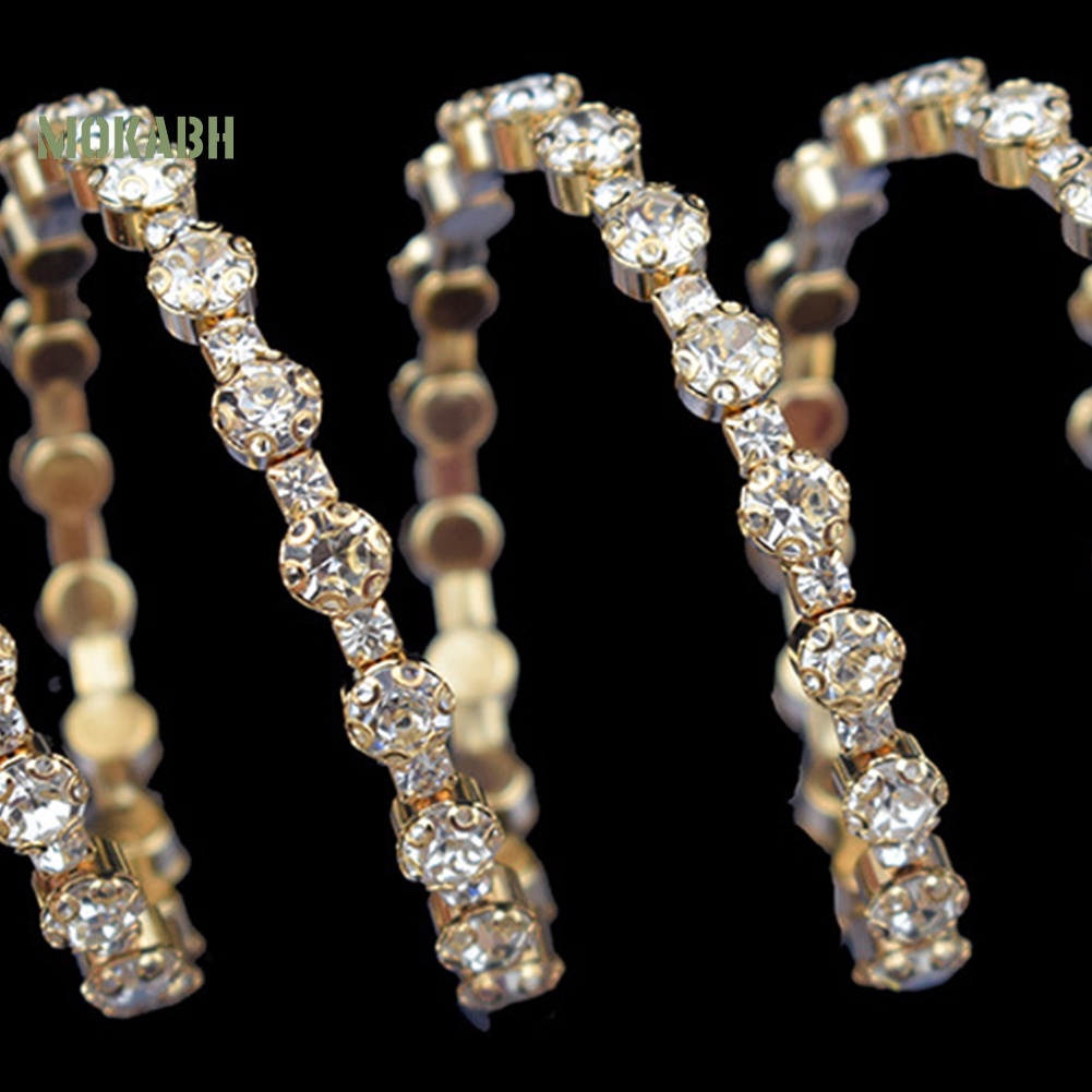 [Mok Abh] Vòng Tay Nhiều Hàng Đính Đá Zircon Sang Trọng Cho Nữ