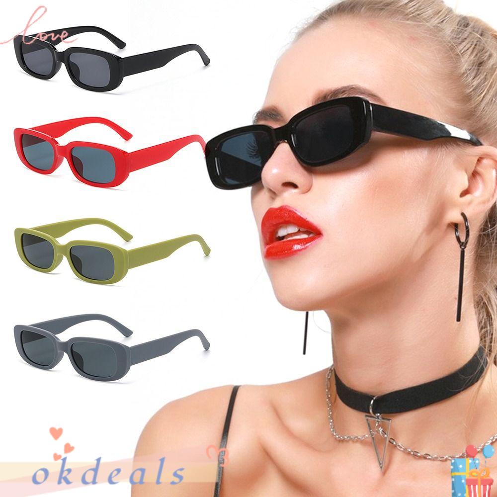 Kính Mát Tròng Màu Sắc Kẹo Ngọt Phong Cách Retro OKDEALS Y2K Dành Cho Nam Và Nữ