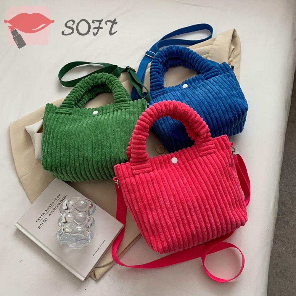 Túi Bucket Màu Trơn Chất Nhung Mềm Mại Hợp Thời Trang