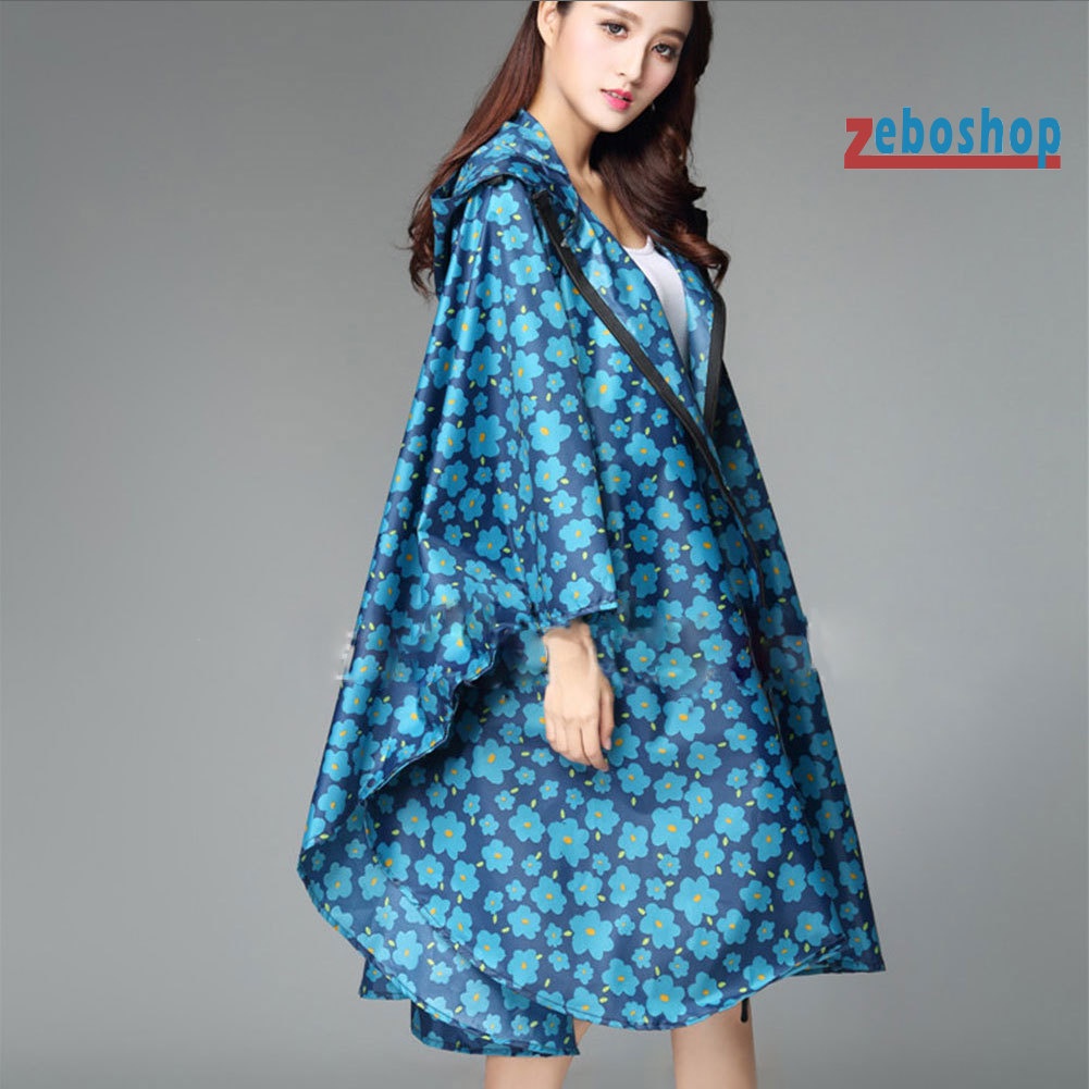 Áo Mưa Dáng Dài Có Mũ Trùm Chống Thấm Nước Tiện Dụng Cho Nữ