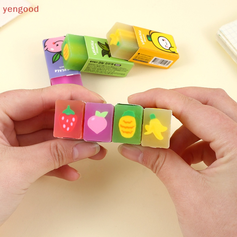 (YGD) Gôm Tẩy Bút Chì Hình Trái Cây Ngẫu Nhiên Dễ Thương