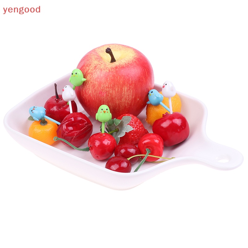 Bộ 6 Nĩa Ăn Trái Cây Hình Gà Con Dễ Thương Cho Bé