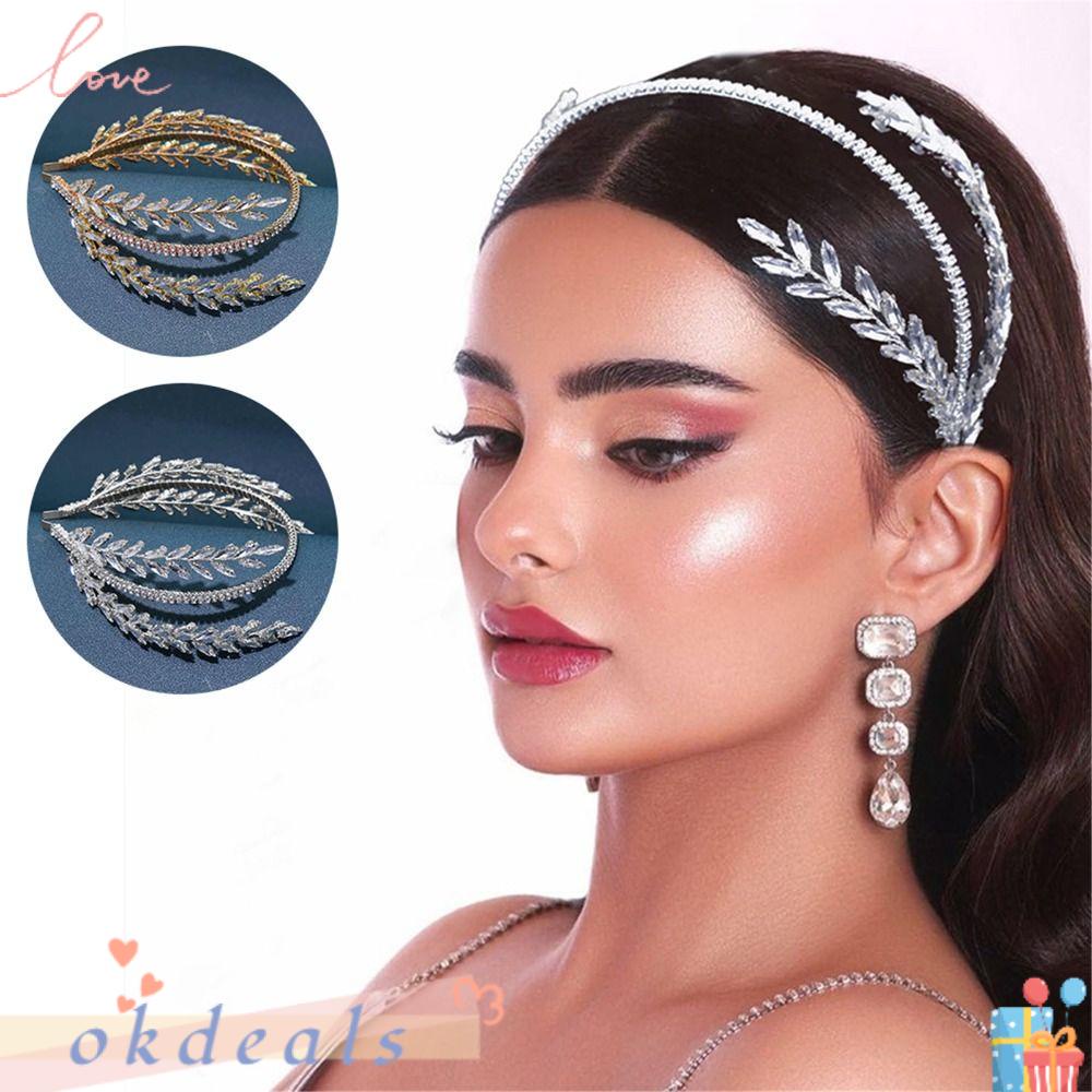 Băng Đô Cài Tóc Lấp Lánh Thời Trang Cho Cô Dâu