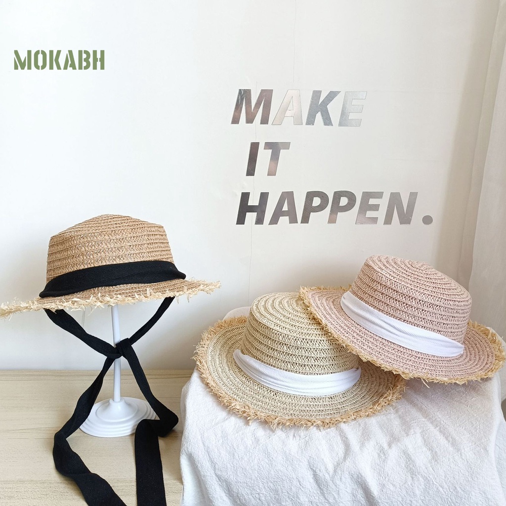 Nón Cối Rộng Vành Chống Nắng Chống Tia UV Màu Sắc Tương Phản Thời Trang Cho Nữ