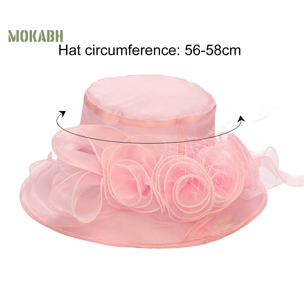 [Mok Abh] Mũ Vành Che Nắng Bán Trong Suốt Họa Tiết Hoa Thời Trang Mùa Hè Cho Nữ