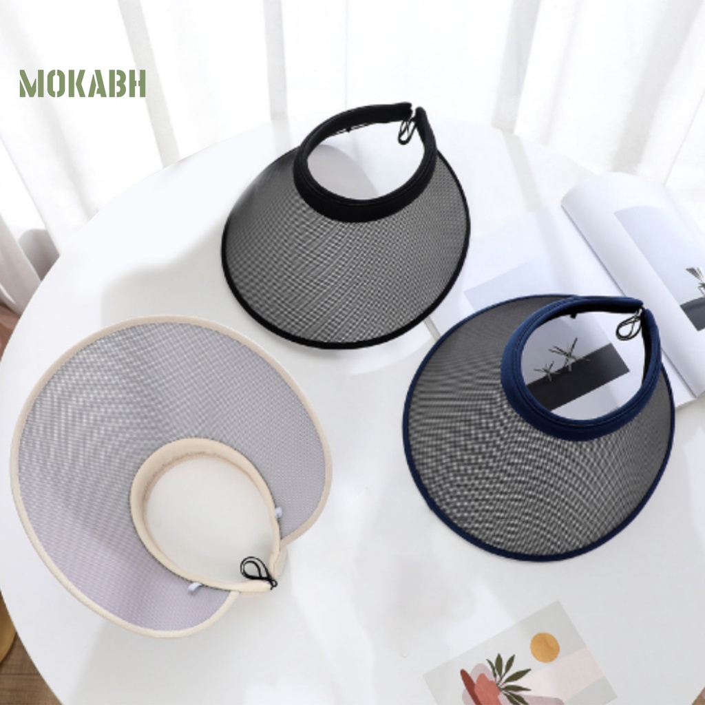 Mũ Chống Nắng Vành Rộng Hở Chóp Bằng Vải Lanh Độ Bền Cao Thoải Mái Có Thể Điều Chỉnh