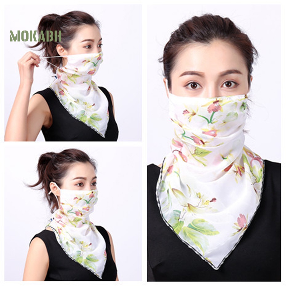 Khẩu Trang Chống Tia UV Chống Bụi Họa Tiết Hoa Dùng Khi Lái Xe Thể Thao Ngoài Trời Dành Cho Nữ