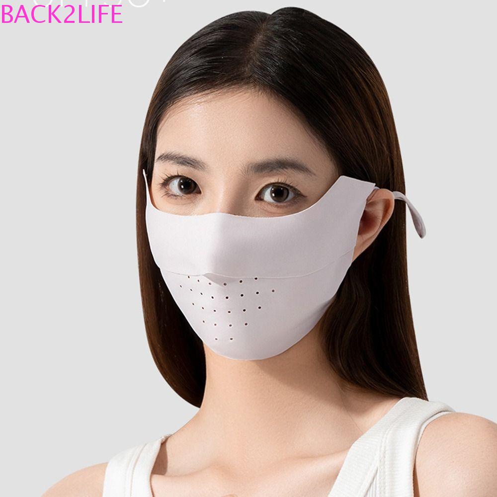 Khẩu Trang Chống Nắng / Tia UV Bằng Lụa Lạnh Có Dây Đeo Sau Tai Dùng Khi Đi Xe Đạp / Leo Núi