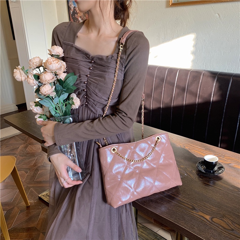 Túi Xách Da Cừu Đính Kim Cương Giả Cao Cấp Thời Trang