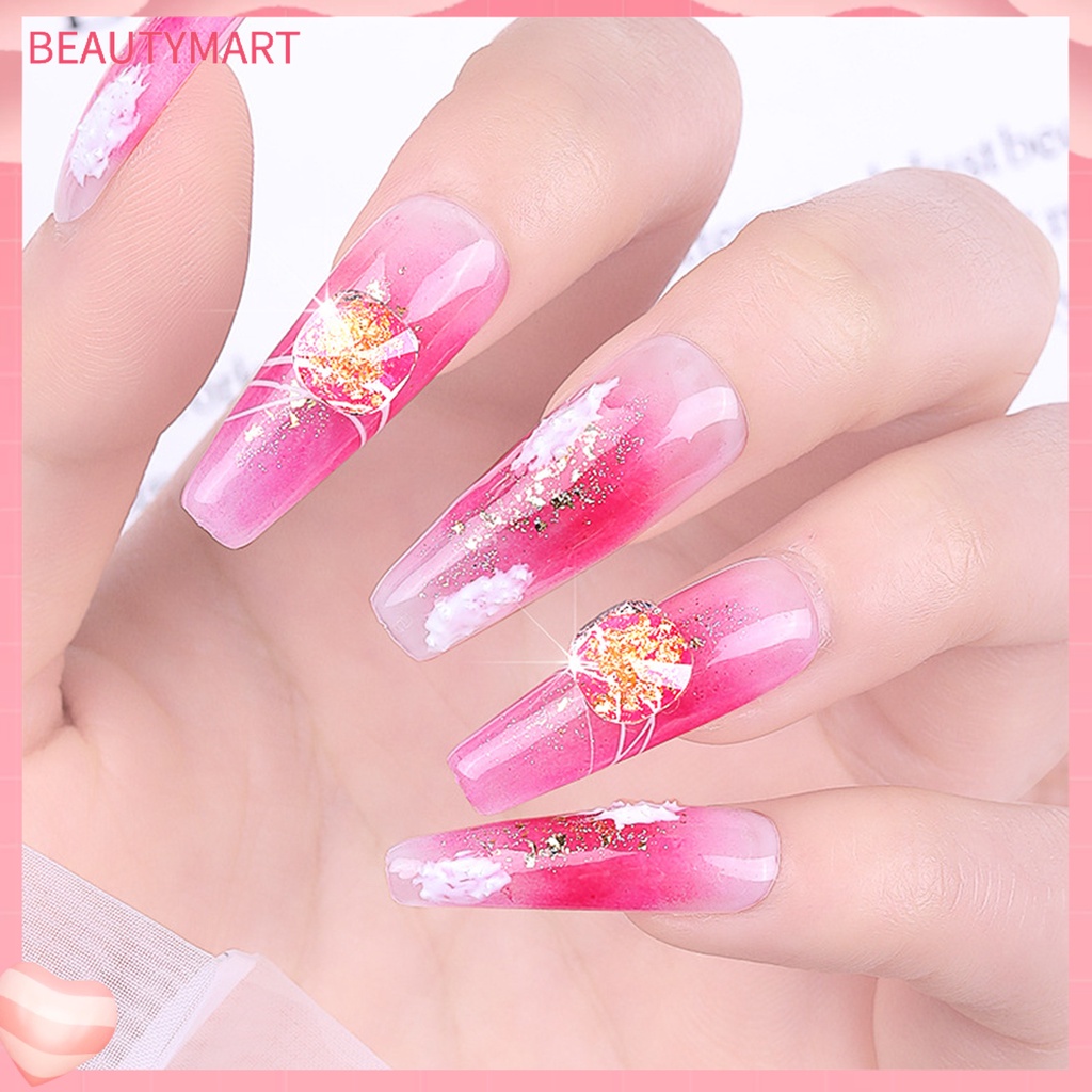 Set 50 Phụ Kiện Trang Trí Móng Tay Tạo Hiệu Ứng 3D Bằng Nhựa Resin Chống Thấm Nước DIY