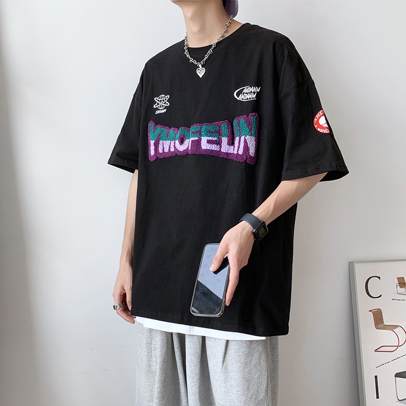 Áo Thun Cotton Tay Ngắn Dáng Rộng Màu Trắng Trơn Phong Cách Mỹ Thời Trang Mùa Xuân Mới Cho Nữ