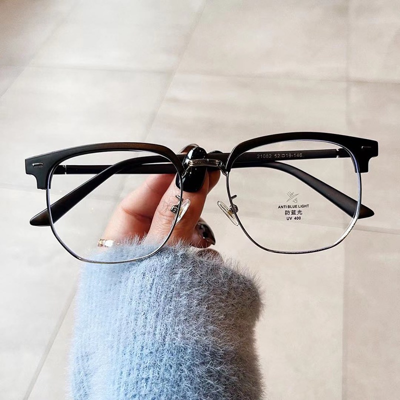 Kính Mát Gọng Kim Loại Chống Tia Bức Xạ Phong Cách Hàn Quốc Cho Nam Và Nữ