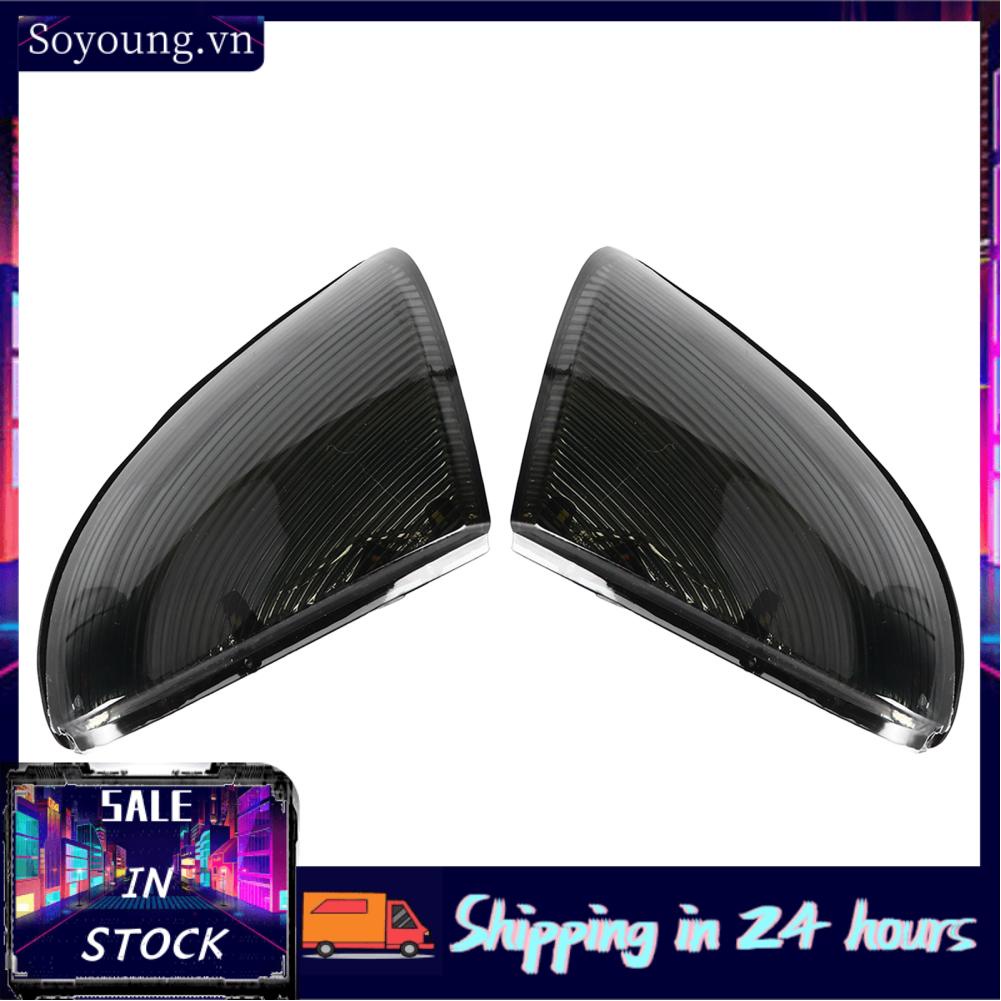 Soyoung Mirror Turn Signal Light  High Brightness Tow Nonfading Good Transmittance 68064948AA Smoked Black Wear Resistant Left Right for Car