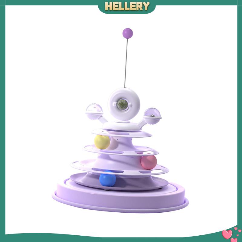 [HelleryVN] Đồ Chơi Xếp Hình Đường Ray Vòng Tròn 3 Lớp Vui Nhộn Cho Mèo Cưng