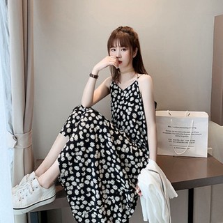 Đầm Hoa Cúc Hai Dây Phong Cách Mori Pháp Thời Trang Mùa Hè 2023