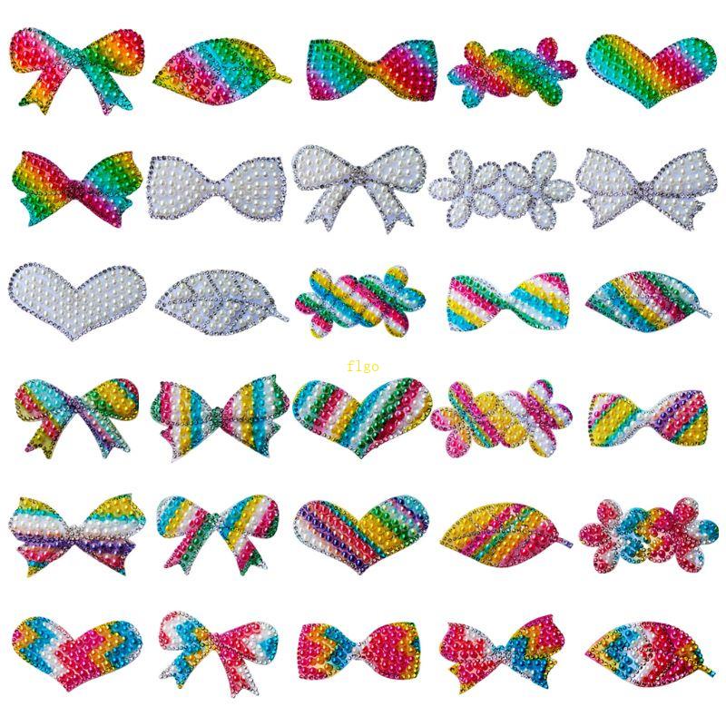 Kẹp Tóc Đính Đá Và Ngọc Trai Giả Màu Cầu Vồng Phong Cách Bohemian Cho Nữ