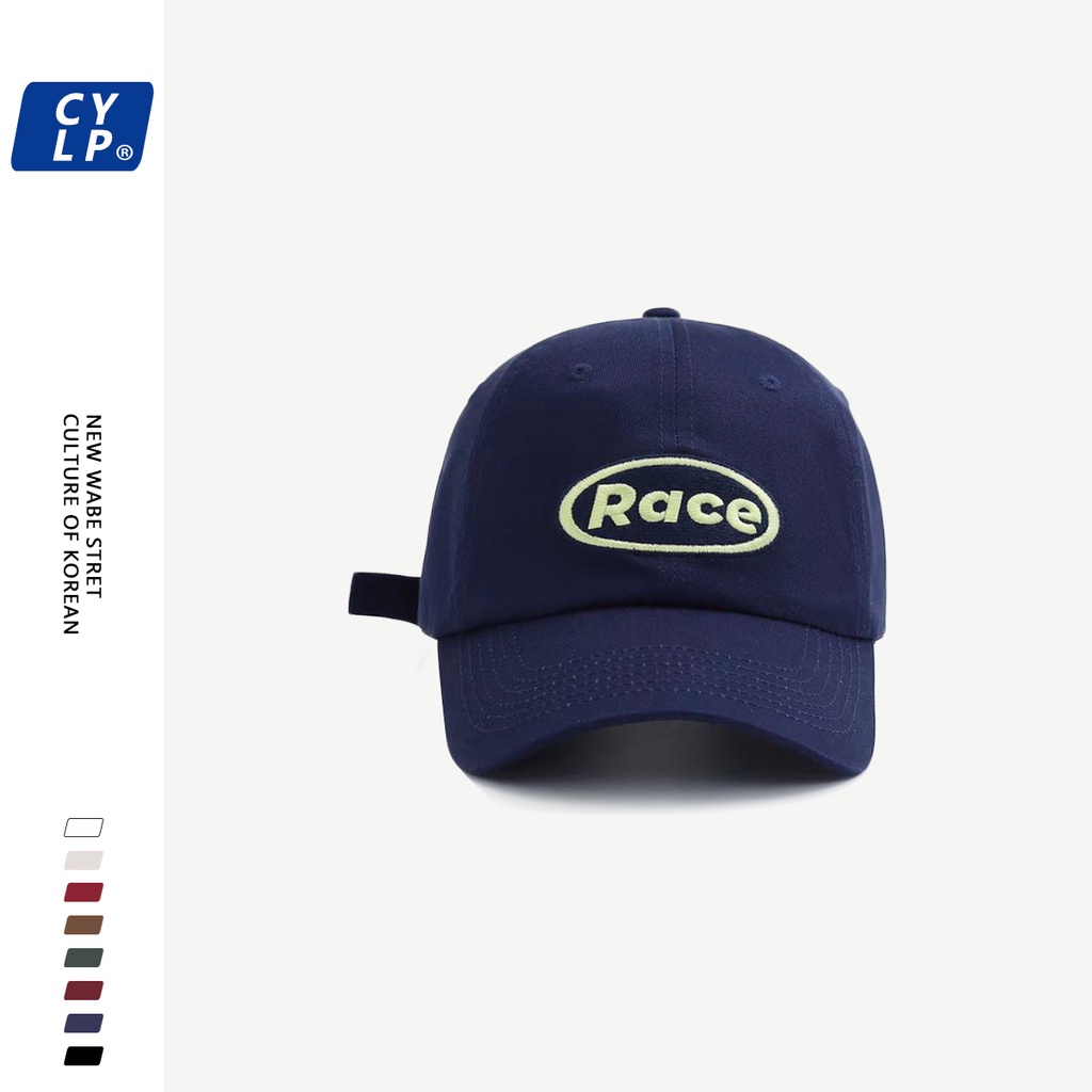 Mũ Lưỡi Trai Màu Tương Phản Thêu Chữ Phong Cách Đường Phố Thời Trang Hàn Quốc Cho Cặp Đôi