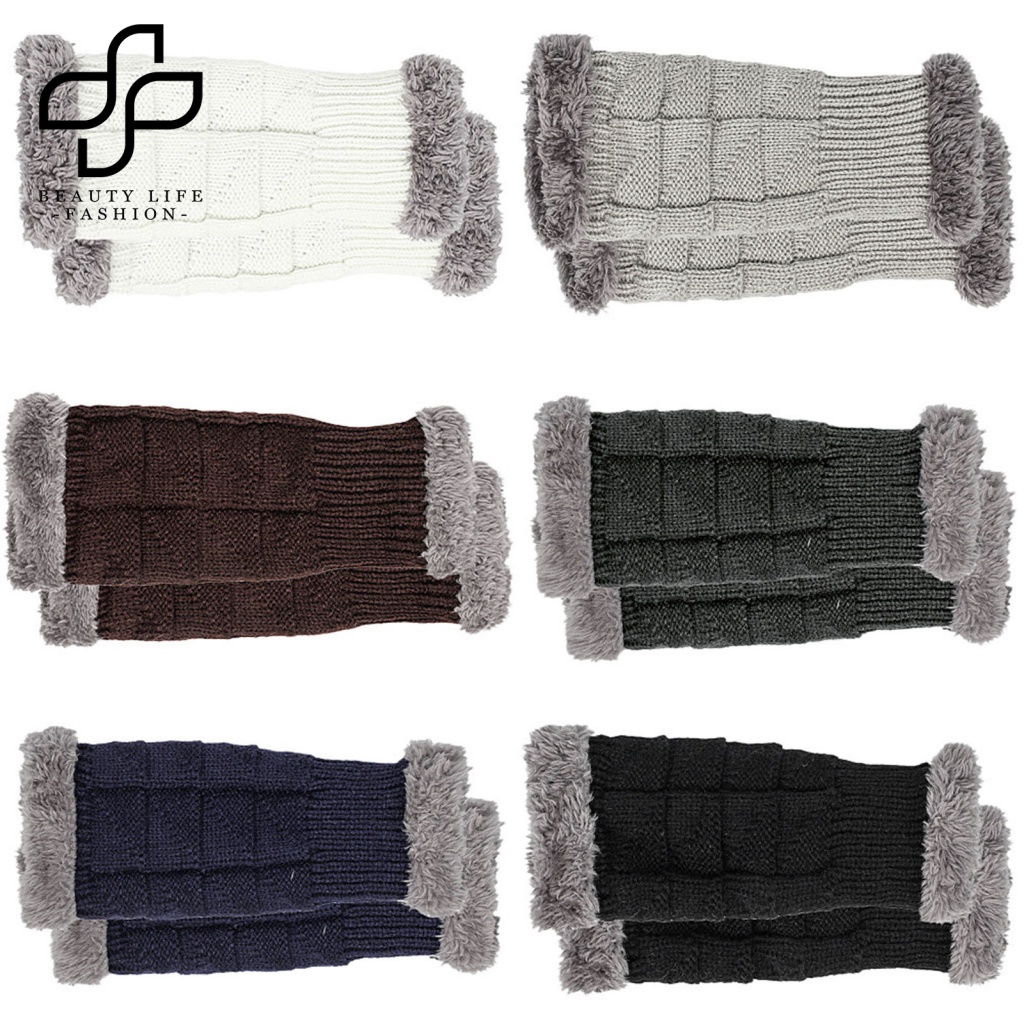 1 Đôi Găng Tay Hở Ngón Chống Gió Mùa Đông Màu Trơn