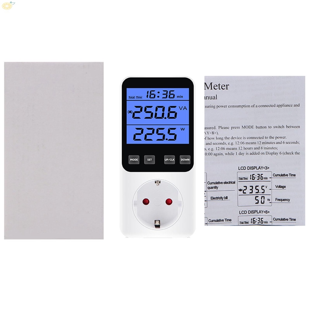 【VARSTR】Power Meter Socket Current: Maximum 16 A Frequency: 50 HZ Billing Socket