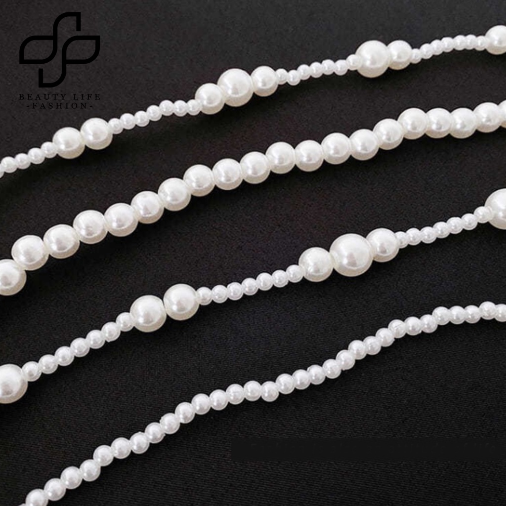 Băng Đô Cài Tóc Đính Ngọc Trai Giả Cho Cô Dâu