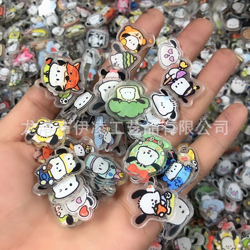 SANRIO  Quần Lót acrylic 2cm Hình Vuông Họa Tiết shin-chan / spongebob Làm Bằng Tay diy
