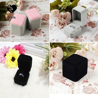 Hộp đựng trang sức nhẫn đính hôn bằng nhung phong cách lãng mạn cho dịp Valentine