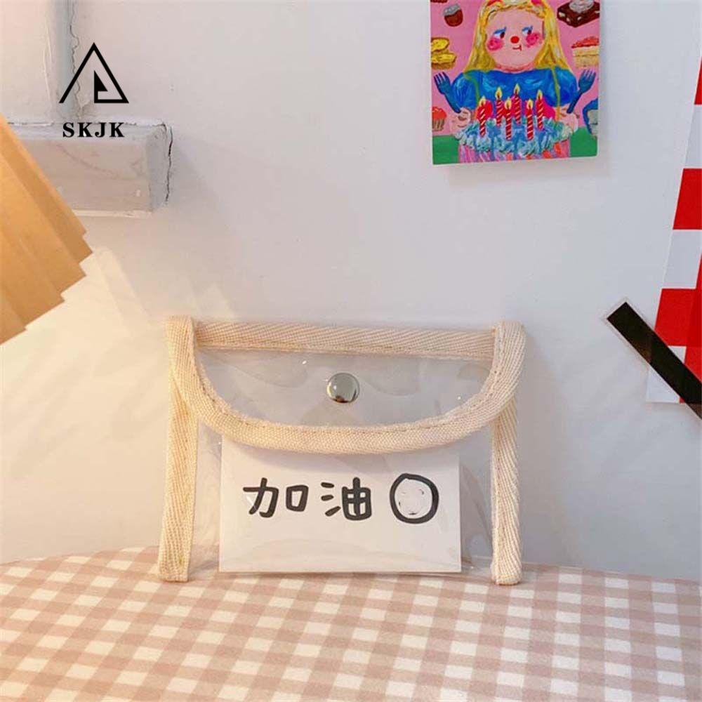 Ví Đựng Tiền Xu / Mỹ Phẩm Mini Trong Suốt Đa Năng Thanh Lịch Cho Nữ