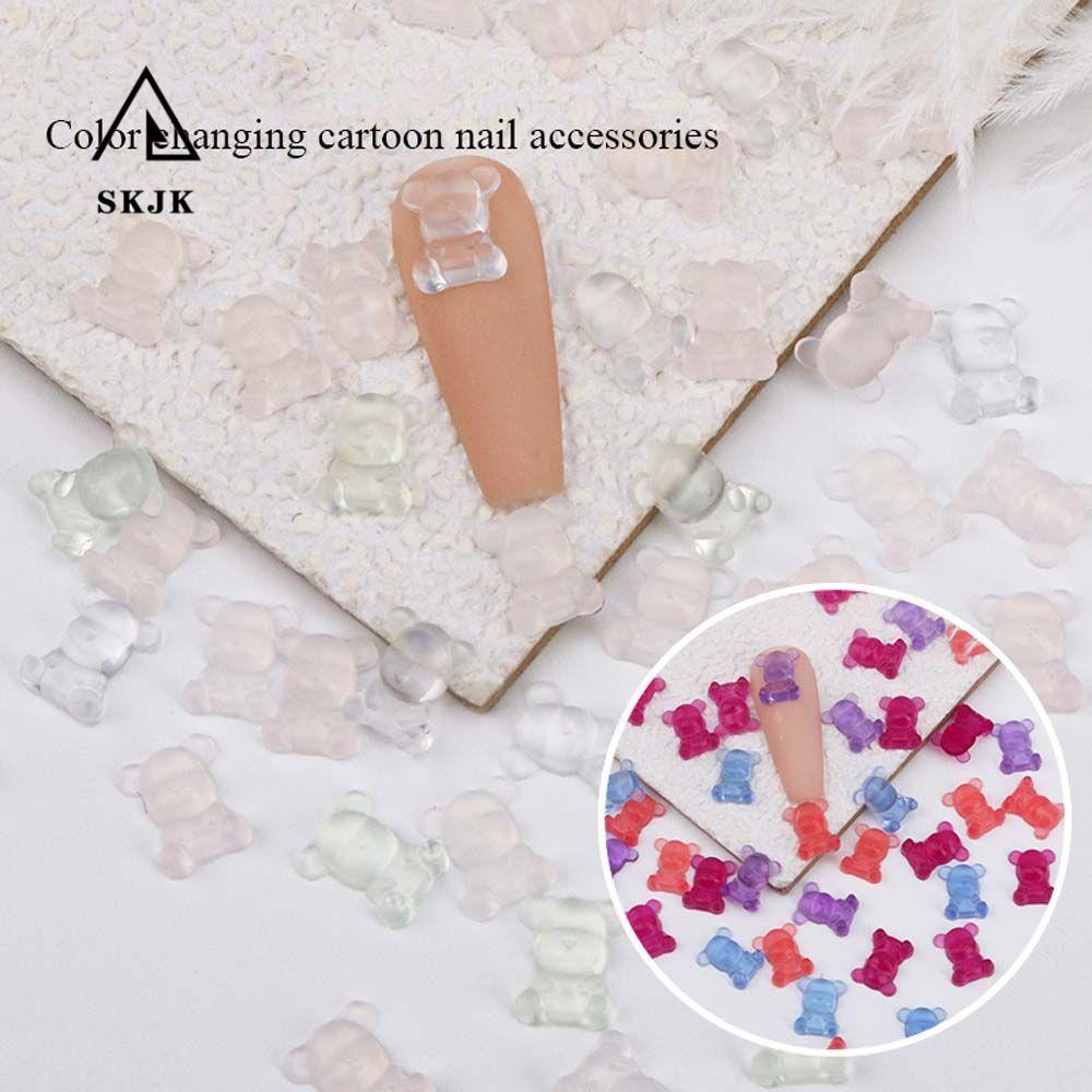 Phụ Kiện Trang Trí Móng Tay Trong Suốt Hình Gấu 3D Sáng Tạo|Móng Tay Giả Hình Gấu Dễ Thương|Phụ Kiện Trang Trí Móng Tay Nghệ Thuật