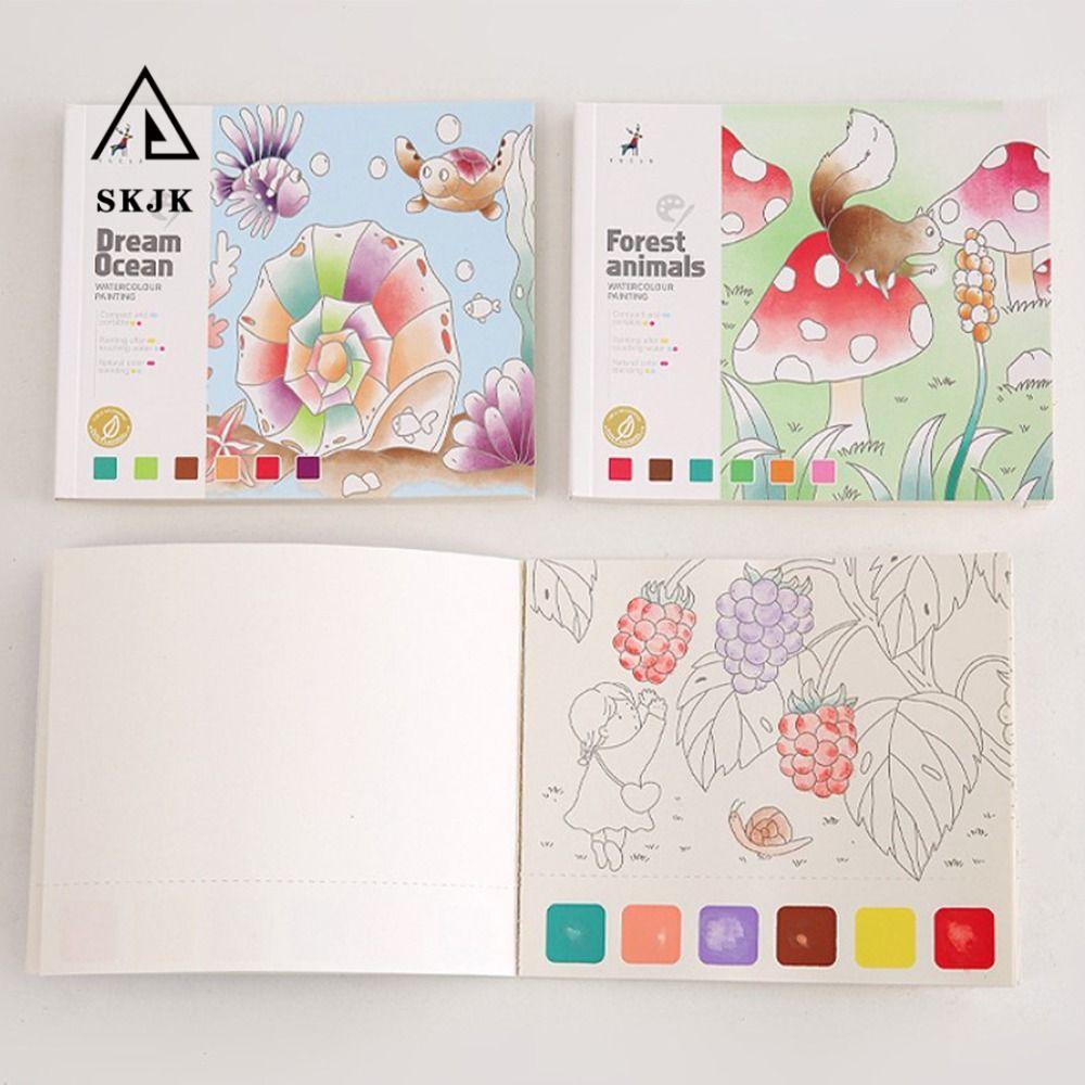 Sách Tô Màu Bằng Giấy Kèm Cọ Vẽ Và 20 Trang DIY Dành Cho Trẻ Em