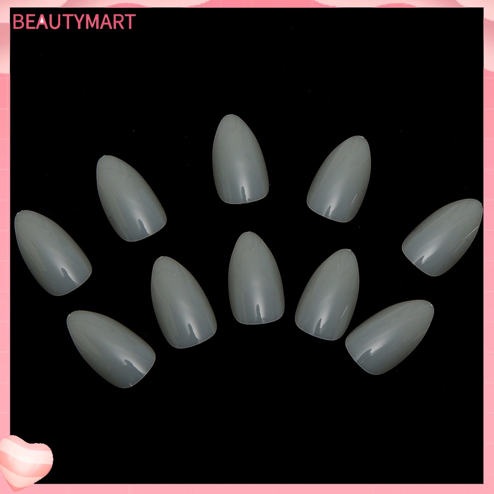 Bộ 500 Móng Tay Giả Hình Oval Đầu Nhọn Độc Đáo