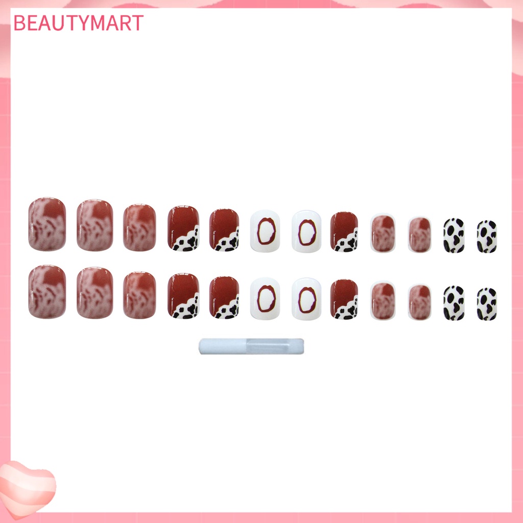 1 Bộ Móng Tay Giả Mờ Liền Mạch Có Thể Tháo Rời