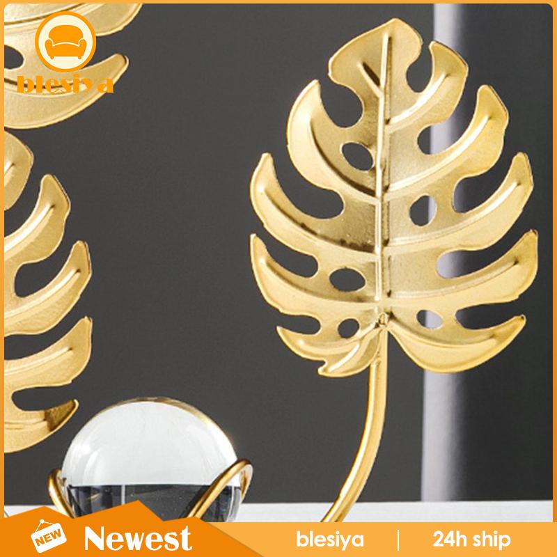 [Blesiya] Bức Tượng Lá Kim Loại hạn hán Hiện Đại Trang Trí Nhà Cửa