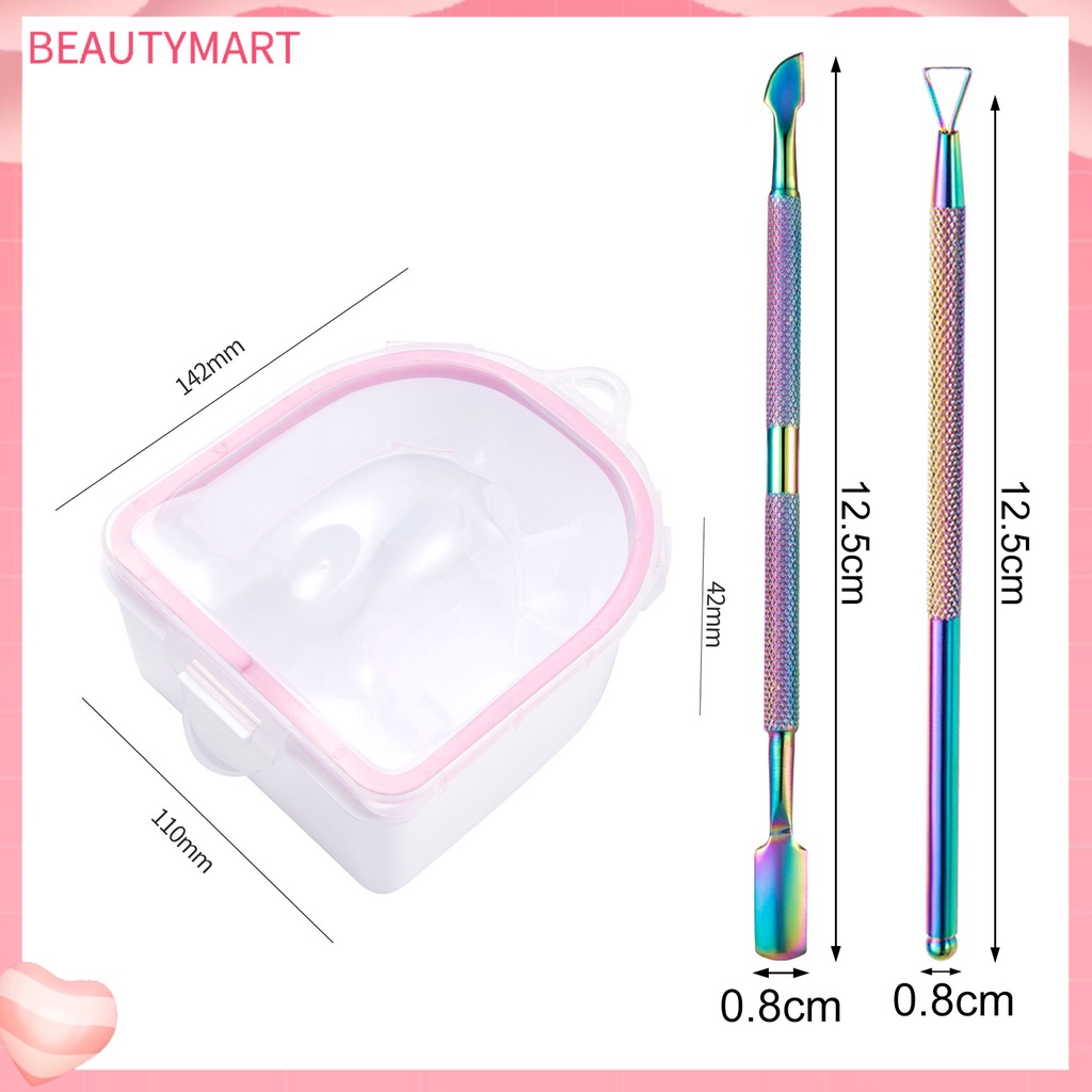 [beautymart] Bát Ngâm Móng Tay Có Thể Tháo Rời Thiết Kế Rãnh Treo Hai Lớp Dùng Trong Salon