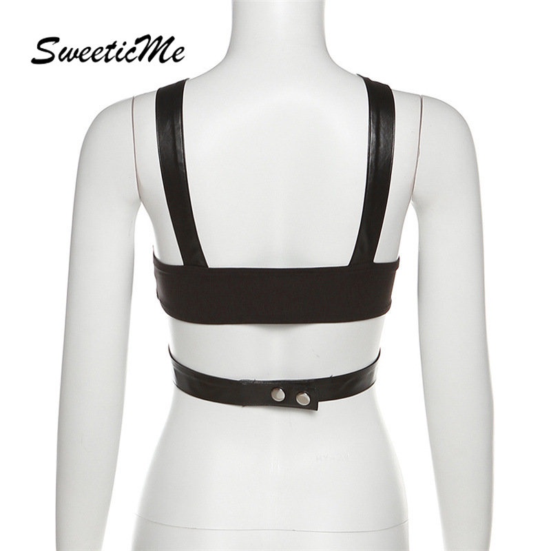 Áo Croptop Da Hai Dây Màu Trơn Gợi Cảm Thời Trang Mới 2023 Cho Nữ