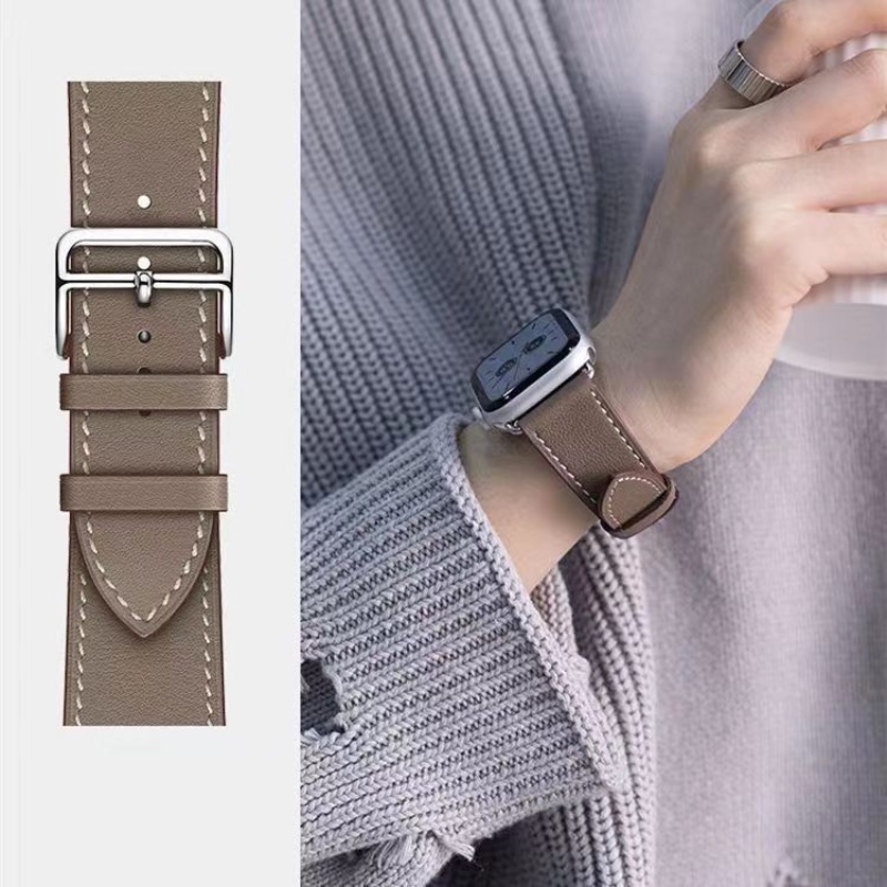 Dây Đeo Bằng Da Chuyên Dụng Cho Đồng Hồ Thông Minh Apple watch 49mm 45mm 38mm 42mm 40mm 41mm 44mm 49mm iWatch series 5 6 SE 7 8 3 2 1