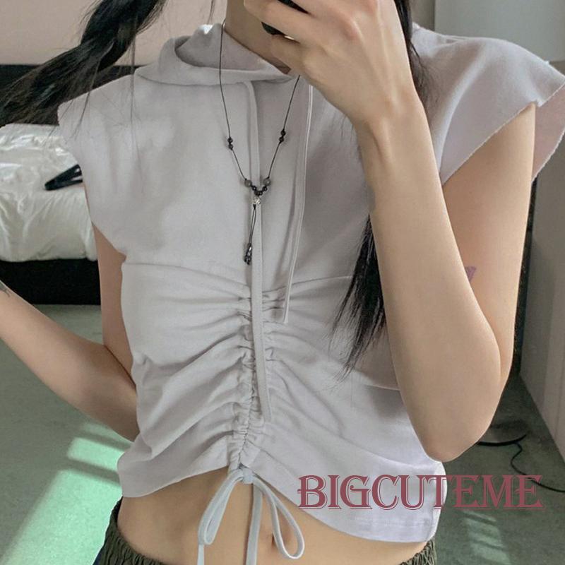 Áo Croptop Tay Ngắn Màu Sắc Thời Trang Mùa Hè Cho Nữ