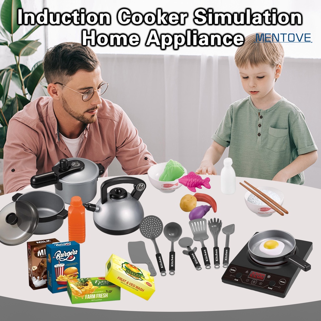Set 36 Dụng Cụ Nấu Ăn Mô Phỏng Có Hiệu Ứng Âm Thanh Sống Động Như Thật Cho Bé